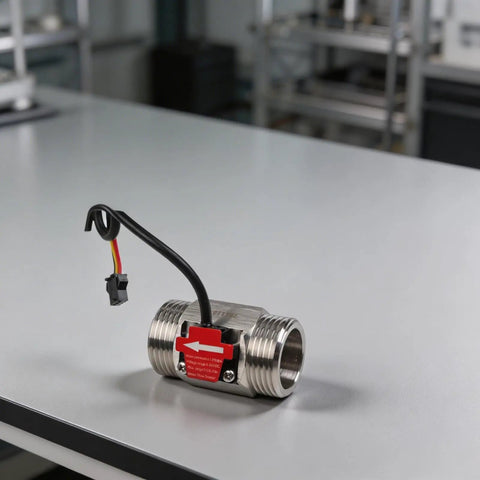 Water Flow Sensor Switch Hall Effect DN25 Stainless Steel Body For Industrial Water Systems And Heaters Precise 2 To 50 L Per Minute Measurement With 595 Pulses Per Liter Built Tough Wear Resistant Shaft on table