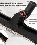 Close-up of vacuum floor brush with swivel neck from 15 Piece Universal Vacuum Attachments And Brushes Kit For Shop Vac Accessories.