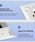 Tough As Nails Aluminum Access Panel For Drywall with double-layer thickened frame and argon arc welding for durability.