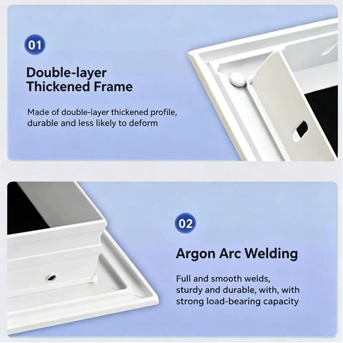 Tough As Nails Aluminum Access Panel For Drywall with double-layer thickened frame and argon arc welding for durability.