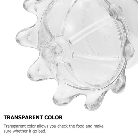 Close-up of 12 Pack Plastic Candy Packaging Boxes With Lids For Sweets And Snacks showing transparent star-shaped detail