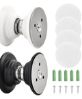 Two Pack Magnetic Door Catch And Holder Kit For RV And Home, Strong Magnetic Latch, Easy To Install, Black and White pairs with screws