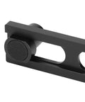 Dead Nuts Heavy Duty Aluminum Woodworking Planing Stop Set For Mft Workbench close-up of black anodized aluminum clamp, secure grip detail.