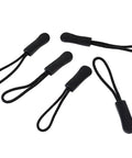 Black Nylon Zipper Pulls 10 Pack With Non Slip Gripper Two And A Half Inch Universal Zipper Tabs Replacement Fixers