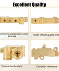 Badass Brake Proportioning Valve For Four Wheel Disc Systems Dials In Your Pedal Feel On Classic Trucks And Muscle Cars Drops Right Into GM Ford Dodge And Jeep 1960 To 2006 Setups For Snappy Stopping Power in solid brass showing various angles and features.