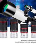 Ultra Wide Angle Long Eye Relief Eyepiece Kit For Telescopes 1.25 Inch 68 Degree Field Of View Four Piece Set 6mm 9mm 15mm 20mm