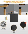 Heavy Duty Overhead Garage Storage Rack Kit For 2x4 Wood DIY Ceiling Storage System, 500 LB Capacity, Easy Install, Metal Brackets
