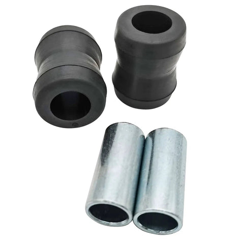 Hourglass Shock Eye Bushing Five Eighth Inch ID With Double M12 Sleeves 4 Eye Bushings And 4 Sleeves For Shocks Eye Or Sway Bar Links Heavy Duty And Durable Natural Rubber With Zinc Plate Sleeves