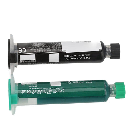 Curable Solder Ink Insulating Protective Coating For PCB Circuit Board Repair And Maintenance, 2 Pack 10cc, Black and Green