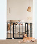 Wide Baby Gate Auto Close Safety Gate For Doorways And Stairs With 29.93 To 51.5 Inch Wide Opening, 30 Inch High in bedroom setting