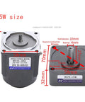 15W size 110V 15W Adjustable Single Phase Gear Motor With 0-270 RPM Variable Speed Controller And 1 to 5 Reduction Gearbox dimensions