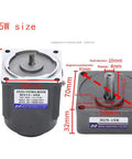 Ac Gear Reduction Motor With Adjustable Speed Controller 110V 15 Watt 0 To 125 Rpm Quiet Operation dimensions and specifications image.