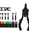 Heavy Duty Dual Handle Rivet Gun Kit With Comfort Grip Handles For M3 To M10 Thread Sizes And Easy Installation Tool Set For Pros And DIYers, alloy steel body