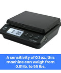 Top Notch Digital Postal Shipping Scale For Boxes And Parcel Mailing 55 Lb Capacity With Dead On 0.01 Lb Precision Bright Backlit Lcd Screen.