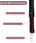 Cross-section of Beefy Heavy Duty Hybrid Air Hose For Industrial Compressors One Quarter Inch By Twenty Five Foot 600 PSI