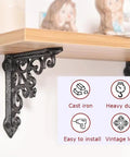 2 Pack Wall Mounted Shelf Brackets Built Ridiculously Tough And Dang Heavy Duty Vintage Cast Iron L Shape Corner Brace on shelf