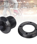 Beefy Titanium Alloy M18 Dub Crank Bolt With M30 Lock Ring Kit Black Replacement Set For DUB Cranksets Lightweight And Rock Solid Hardware For Secure Bike Crank Fixing, black titanium crank bolt and lock ring