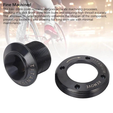 Beefy Titanium Alloy M18 Dub Crank Bolt With M30 Lock Ring Kit Black Replacement Set For DUB Cranksets Lightweight And Rock Solid Hardware For Secure Bike Crank Fixing, black titanium crank bolt and lock ring