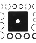 Kickass 17 Piece Impact Wrench Retaining Ring Kit With O ring Anvil Tool For Fast Socket Swaps featuring black O rings and clips.