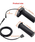 48V Electric Bike Twist Throttle Grip With LCD Voltage Display And Cruise Control 6 Pin Connector For Folding E Bikes, product size chart