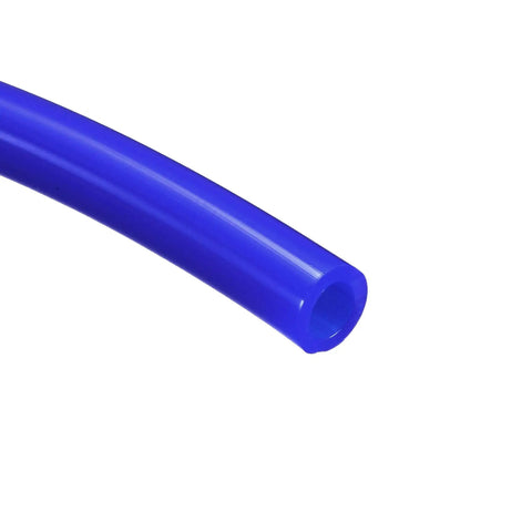 Blue PU Air Tubing 6mm OD 4mm ID 10M Pneumatic Hose For Pros And DIYers showing close-up of polyurethane flexible air tube