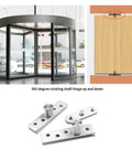 Eight Piece 360 Degree Door Pivot Hinge Set With Fixing Screws Stainless Steel Center Pivot Hinges demonstration