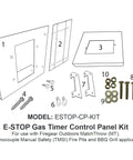 E Stop Timer Gas Panel Control Kit For Paver Enclosures Easy Mount All In One Setup With Face Plate SRW Bracket And Extender