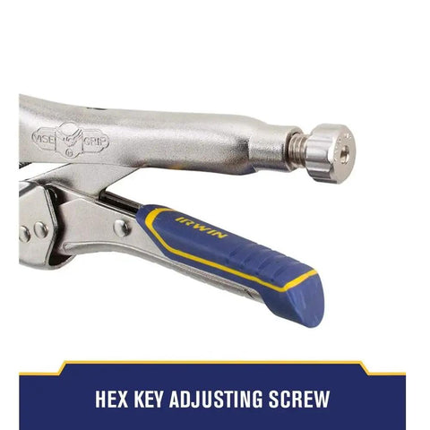 Workhorse Locking Pliers And Linesman Pliers Combo Ten Inch And Six Inch With Reduced Hand Span Grip Hex Key Pressure Adjustment