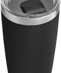Rambler 20 Oz Tumbler Stainless Steel Vacuum Insulated With MagSlider Lid Black For Water Coffee Beer On The Go No Sweat Design