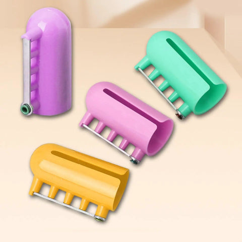 Finger Protector Sleeves for Easy Needle Threading in Crochet, Knitting, Sewing and Weaving with a Handy Threader Tool for Faster Stitches, Pro Grade Comfort, and Precise Crafting at Home and in the Studio, ABS plastic set
