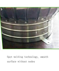 Built For The Grind 304 Stainless Steel Roof Exhaust Fan With Non Powered Damper For Warehouse Ventilation showing smooth spot welded surface.