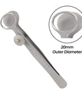 Chalazion Eyelid Clamp For Simulation And Training Stainless Steel Ophthalmic Forceps 9 Cm Length Medium 20Mm Outer Diameter Pro Grade Precision Instrument For Eye Care Students, 20mm opening