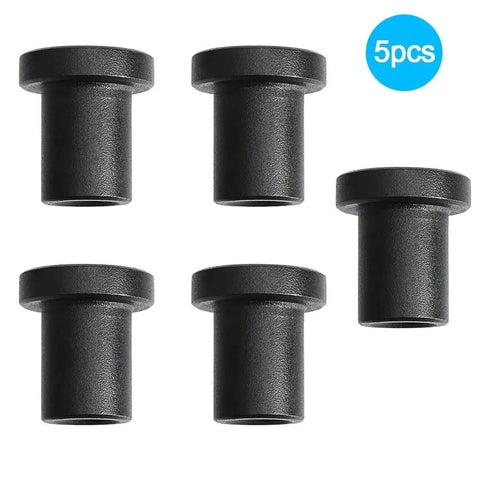 1-3/8 Inch Matte Black Sliding Barn Door Spacers Replacement Kit For Flat Track Set Of 5 - Solid Iron Hardware Spacers For Wall Mount And Track Alignment