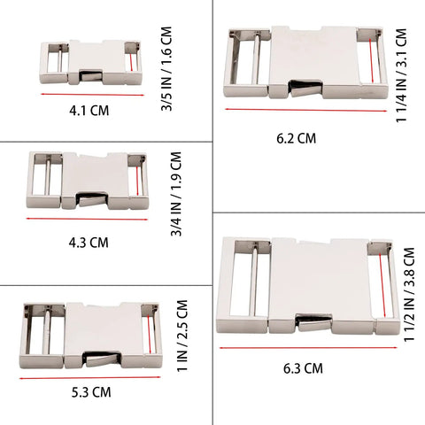 Dope Metal Quick Side Release Buckle Set Five High Quality Webbing Bag Clips For Belts And Backpacks Gunmetal Finish