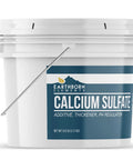 Calcium Sulfate 1 Gallon Bucket Pro Grade Anticaking And PH Regulator Thickener Plaster Additive For Construction And Industrial Baking Bulk Size Pure And Undiluted container.
