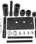 Get This Hot Installer Puller Tool For Twin Cam Engines Perfect For 1999 To 2006 Models With Awesome Locking Mechanism For Quick And Easy Installation Plus Removal Jobs Without Any Headaches Or Struggles. Black steel puller tool kit with bolts, washers, and spacers for Twin Cam engine service.