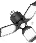 Beast Mode 8000LM Motion Sensor Garage Light With 360 Degree Detection And 3 Switch Modes 6500K Cool White LED Indoor Light Bulb