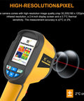 Portable Handheld Infrared Thermal Imager With Laser Pointer, 160 By 120 IR Resolution, 2.8 Inch Screen, side view with display