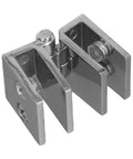 Beefy Zinc Alloy Glass Door Hinge Clamp Set For 5 To 8mm Panels, 2 Pieces, 180 Degree Swing, close-up view, corrosion resistant