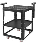 Heavy Duty Planer Stand With Wheels, 550 Lbs Load Power Tool Workstation, height adjustable miter saw table with storage shelves.