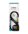Dual S Biner Slide Lock Carabiner With Black Stainless Steel Finish Locking Two Gate Clip For Keys Backpack Belt Loop Or Gear 75 Pound Capacity Durable Everyday Carry Keychain Clip For Secure Attachments on packaging