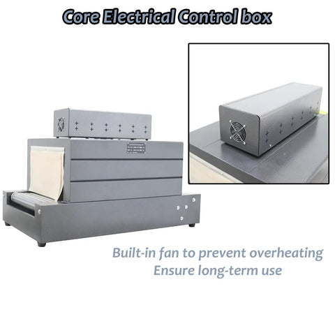 Industrially Grade INTSUPERMAI Heat Shrink Wrapping Machine Core Electrical Control box with built-in fan for safe operation.