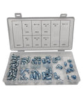 115 Piece Grease Nipple Fittings Set With Straight 90 Degree And 45 Degree Angles In M6 M8 M10 Threads For Grease Guns Machinery
