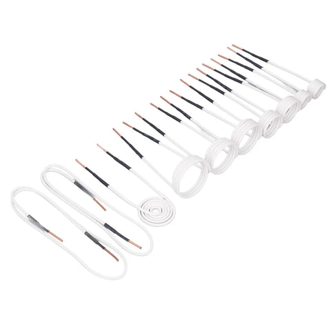Set of flexible electric heating coils for Heavy Duty Brass Induction Heater Coil Kit for fixing busted nuts and gears.