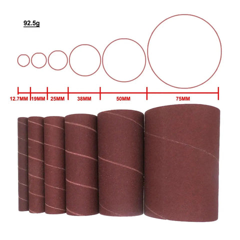 Top Shelf Quick Swap Spindle Sanding Sleeves For Oscillating Sander Multidrive Pad Replacement Kit Featuring Knockout Abrasive Rolls in various sizes.