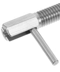 Top Shelf Stainless Steel Spring Plunger Pin With Ergonomic Indexing Handle heavy-duty locking mechanism close-up view.