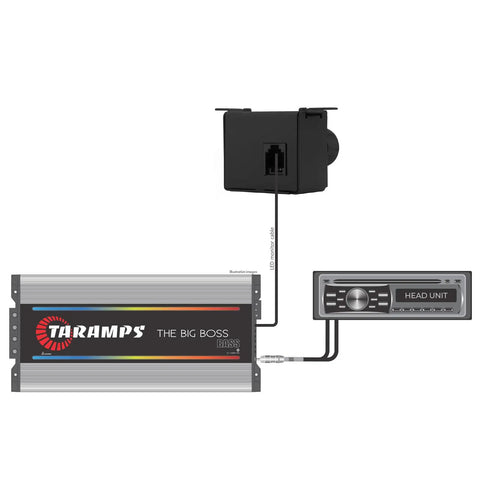 Monitor Level Remote Controller For Car Audio Amplifiers with input connections and head unit display