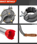Built Rock Solid All Aluminum Manual Drum Pump for No Mess Pumping Of Oil Diesel Kerosene Hydraulic Fluid Fits 5 To 55 Gallon Barrels Fast Setup Heavy Duty Performance Guaranteed, details of pump components.