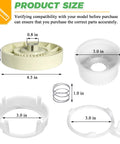 Washer pulley clutch kit components by Techecook for Whirlpool/Kenmore Maytag washers; gears and spring.