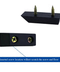 Heavy Duty Rubber Furniture Bumpers 20 Pack Rectangular Leg Pads showing screw mounting for secure, non-slip floor protection.